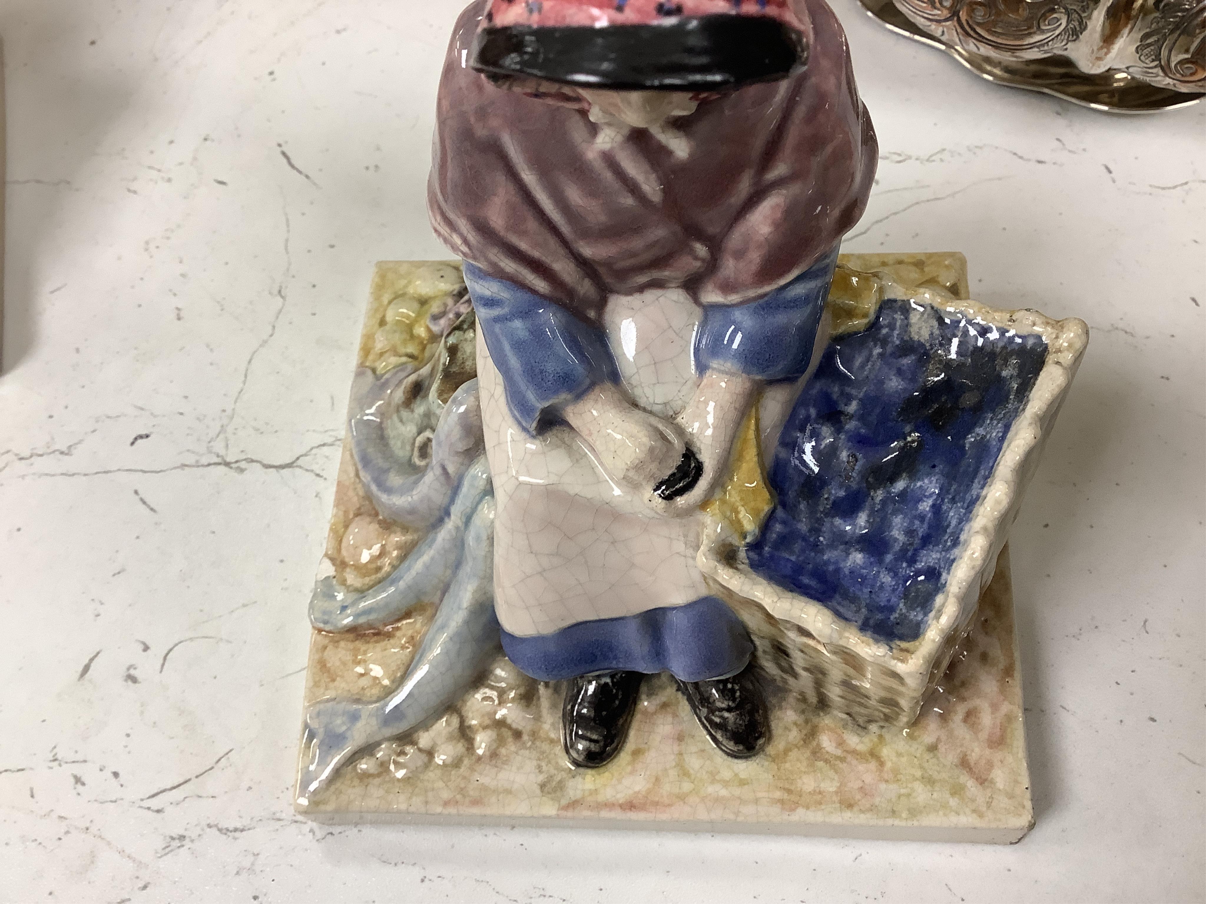 Two Eric Bradley pottery figures of Brighton fisherwomen, each with incised signature to the bases and one ‘Ringmer, Sussex’